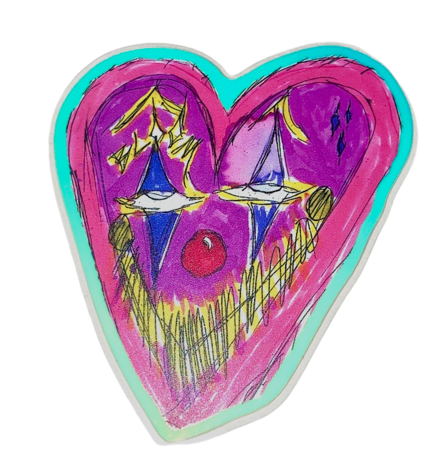 HiBERNATiON//HEART GUY GLOW iN THE DARK STiCKER