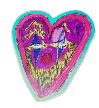 HiBERNATiON//HEART GUY GLOW iN THE DARK STiCKER
