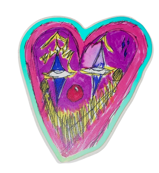 HiBERNATiON//HEART GUY GLOW iN THE DARK STiCKER
